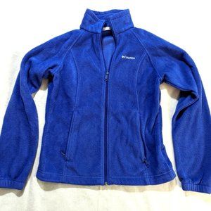 Columbia Blue Long Sleeve Fleece Coat Jacket